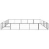 Dog Kennel Black 322.9 ft¬≤ Steel