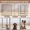 Dog Playpen Indoor Outdoor, 32" Height 8 Panels Fence with Anti-Rust Coating, Metal Heavy Portable Foldable Dog Pen for Large