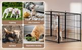 Dog Playpen Indoor Outdoor, 32" Height 8 Panels Fence with Anti-Rust Coating, Metal Heavy Portable Foldable Dog Pen for Large