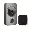 1pc smart wireless doorbell, smart 2.4G WIFI video doorbell, Tuya APP smart system control, two-way intercom, night vision function, video call