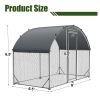 Large metal chicken coop upgrade three support steel wire impregnated plastic net cage, Oxford cloth silver plated waterproof UV protection