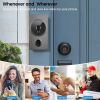 1pc smart wireless doorbell, smart 2.4G WIFI video doorbell, Tuya APP smart system control, two-way intercom, night vision function, video call